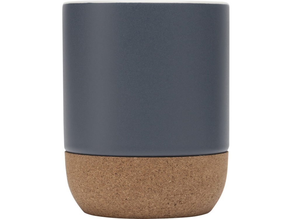 Billie керамическая кружка объемом 300 мл с пробковыми деталями и матовой отделкойм, синий ледяной