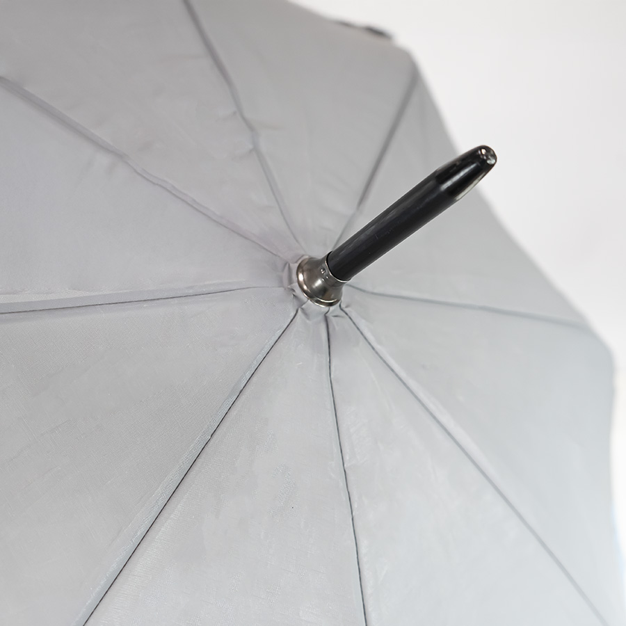 Зонт-трость "Reflect", полуавтомат, светоотражающий серый