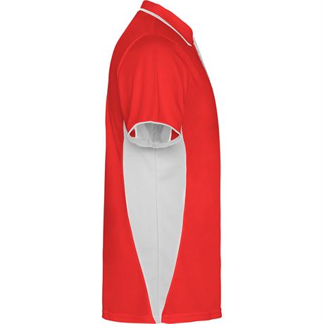 Спортивная футболка поло MONTMELO мужская, КРАСНЫЙ/БЕЛЫЙ XL