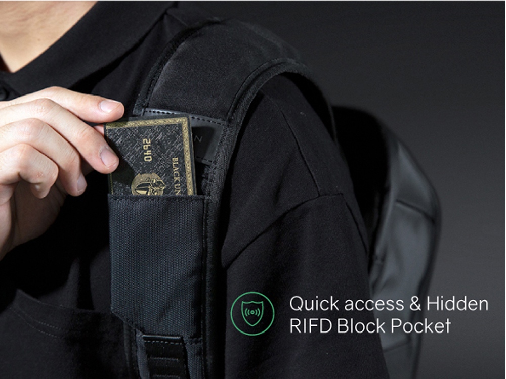Атикражный рюкзак FlipPack для ноутбука 15.6, черный Атикражный рюкзак FlipPack для ноутбука 15.6, черный