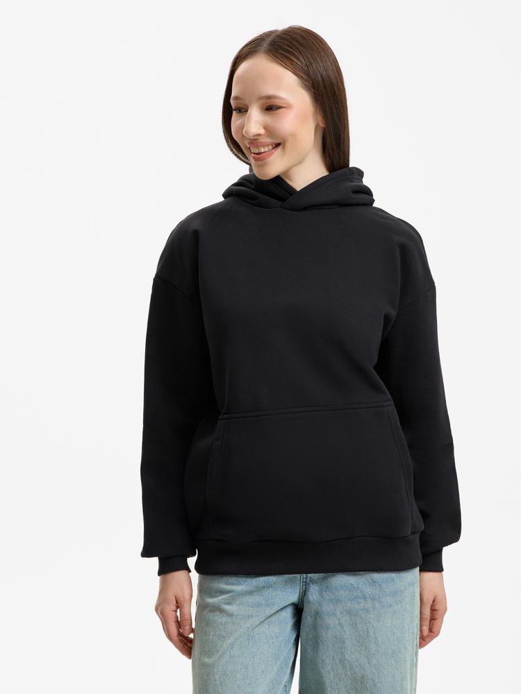 Худи унисекс оверсайз Daylero, черное Худи унисекс оверсайз Daylero, черное