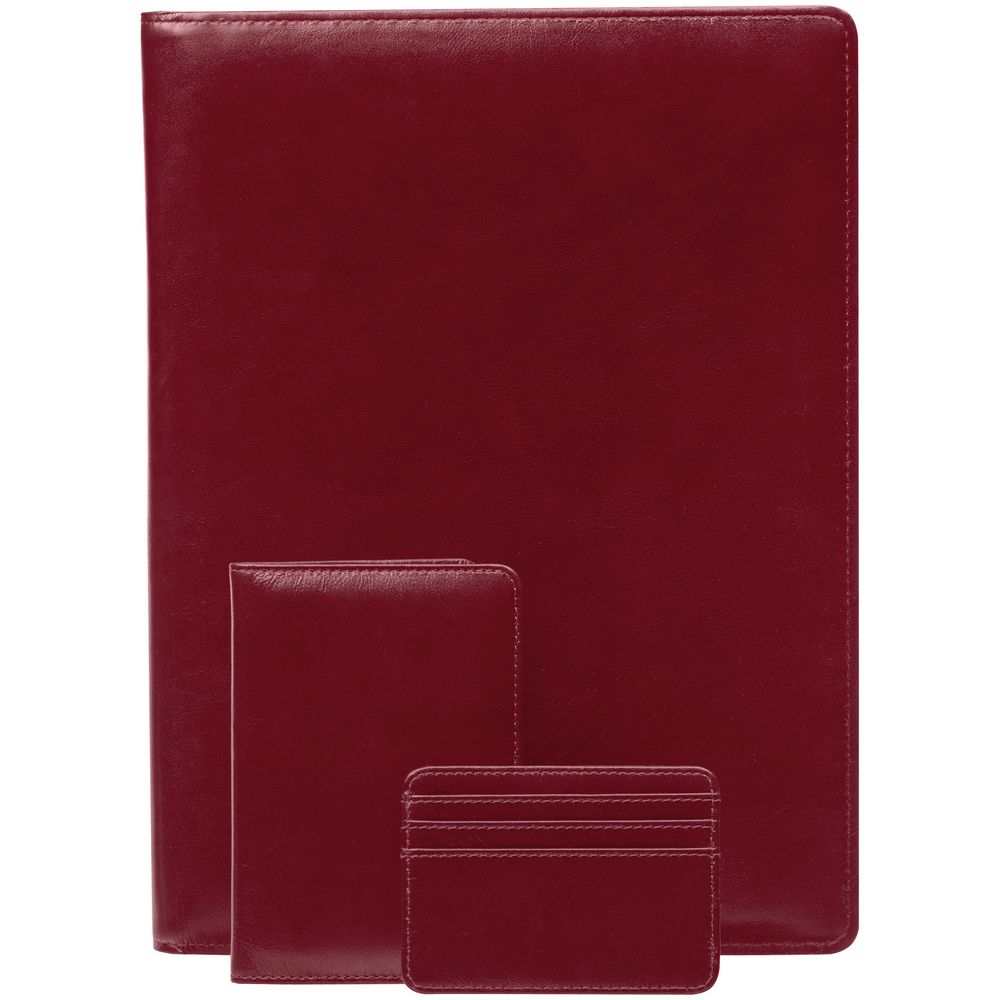 Обложка для паспорта Signature, бордовая Обложка для паспорта Signature, бордовая