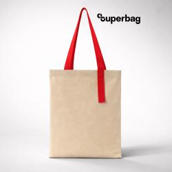 Шоппер Superbag Light, с внутренним креплением (полукольцо) (неокрашенный с красным)