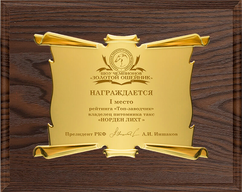 Вариант комплектации плакетки №952