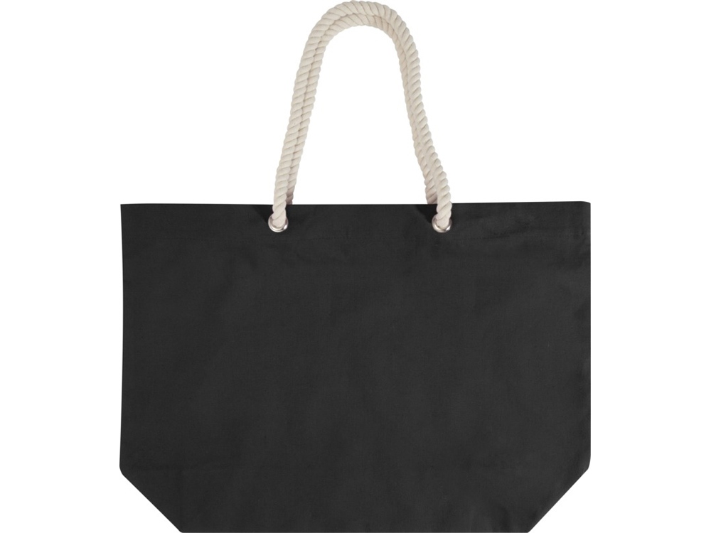 Florida пляжная эко-сумка из переработанного материала, сертифицированного по стандарту GRS, плотностью 270 г/м² 18L - сплошной черный / сплошной черный