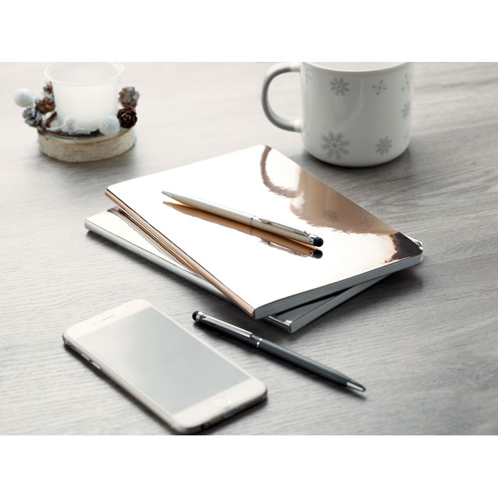 Блокнот с блестящей обложкой