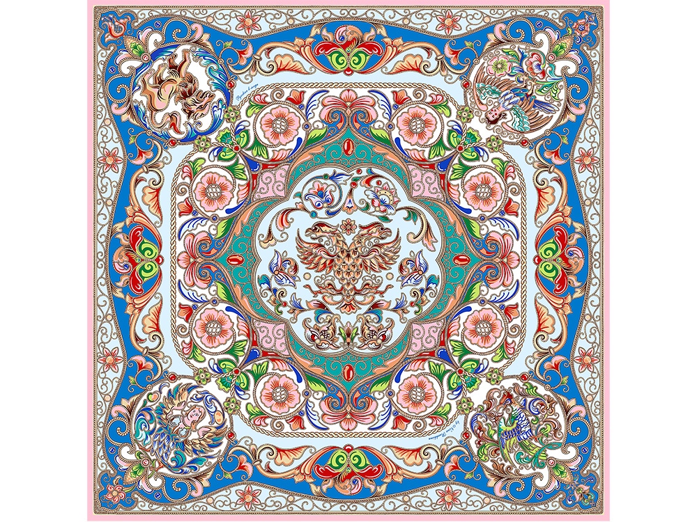 Платок Шедевры русских эмальеров Платок Шедевры русских эмальеров
