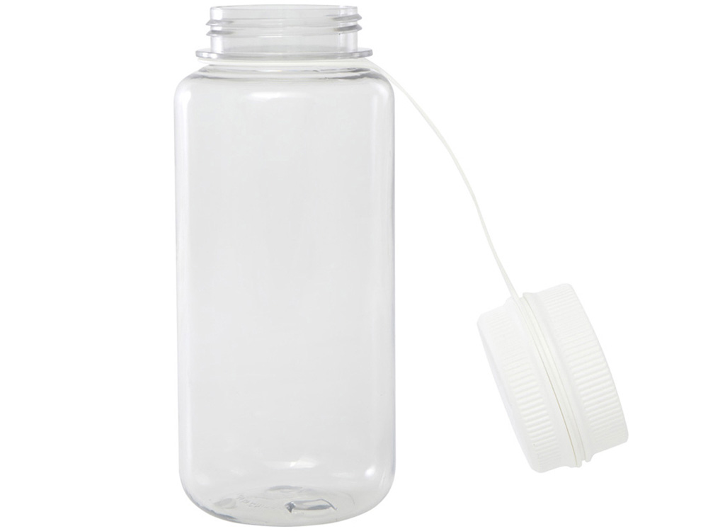 Спортивная бутылка Ryder из переработанного ПЭТ-пластика объемом 900 мл с многофункциональной крышкой, сертифицированная RCS - Белый