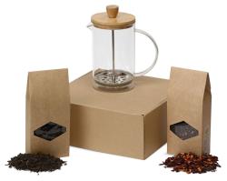 Подарочный набор с чаем и френч-прессом Чайная композиция