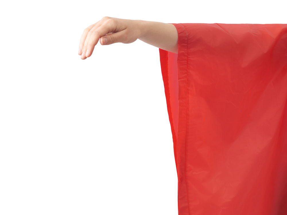 Пончо Hawaii c чехлом унисекс, красный