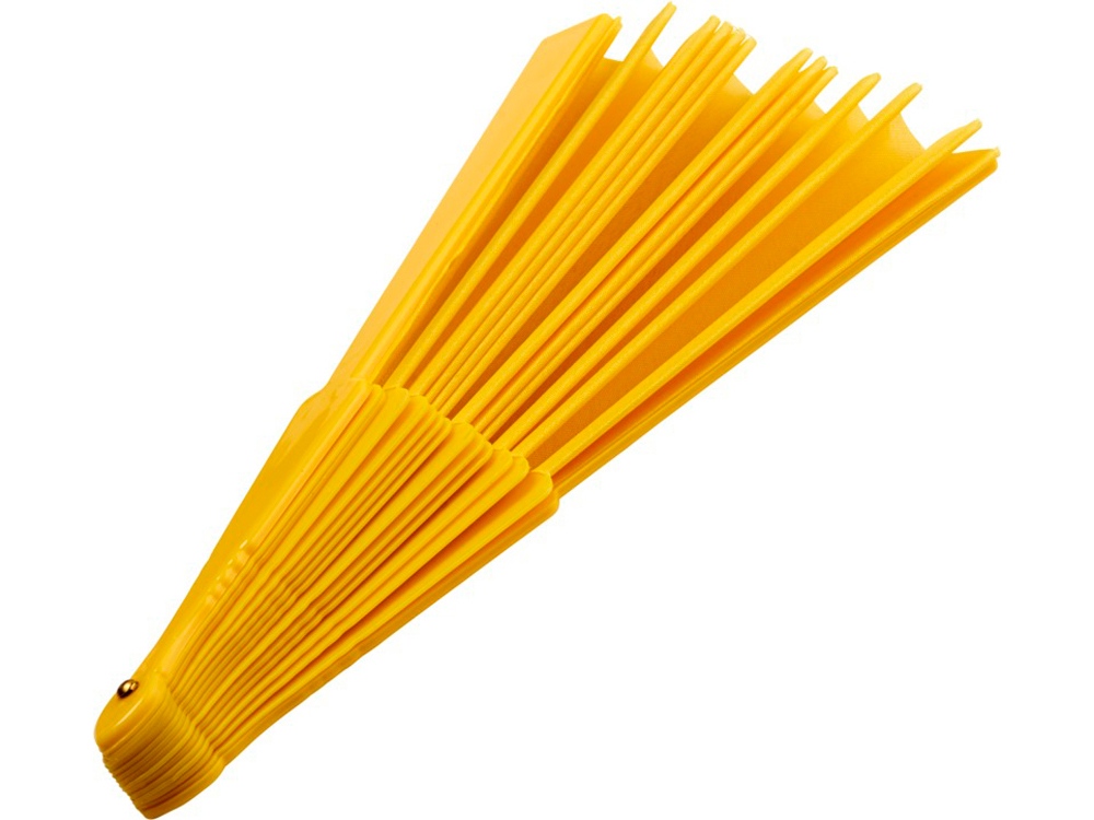 Складной ручной веер Maestral в бумажной коробке, желтый