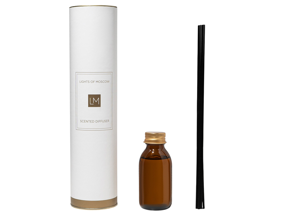 Ароматический диффузор с палочками, Массимо: сандал и ваниль, мускус, 100 мл (без лого LM)