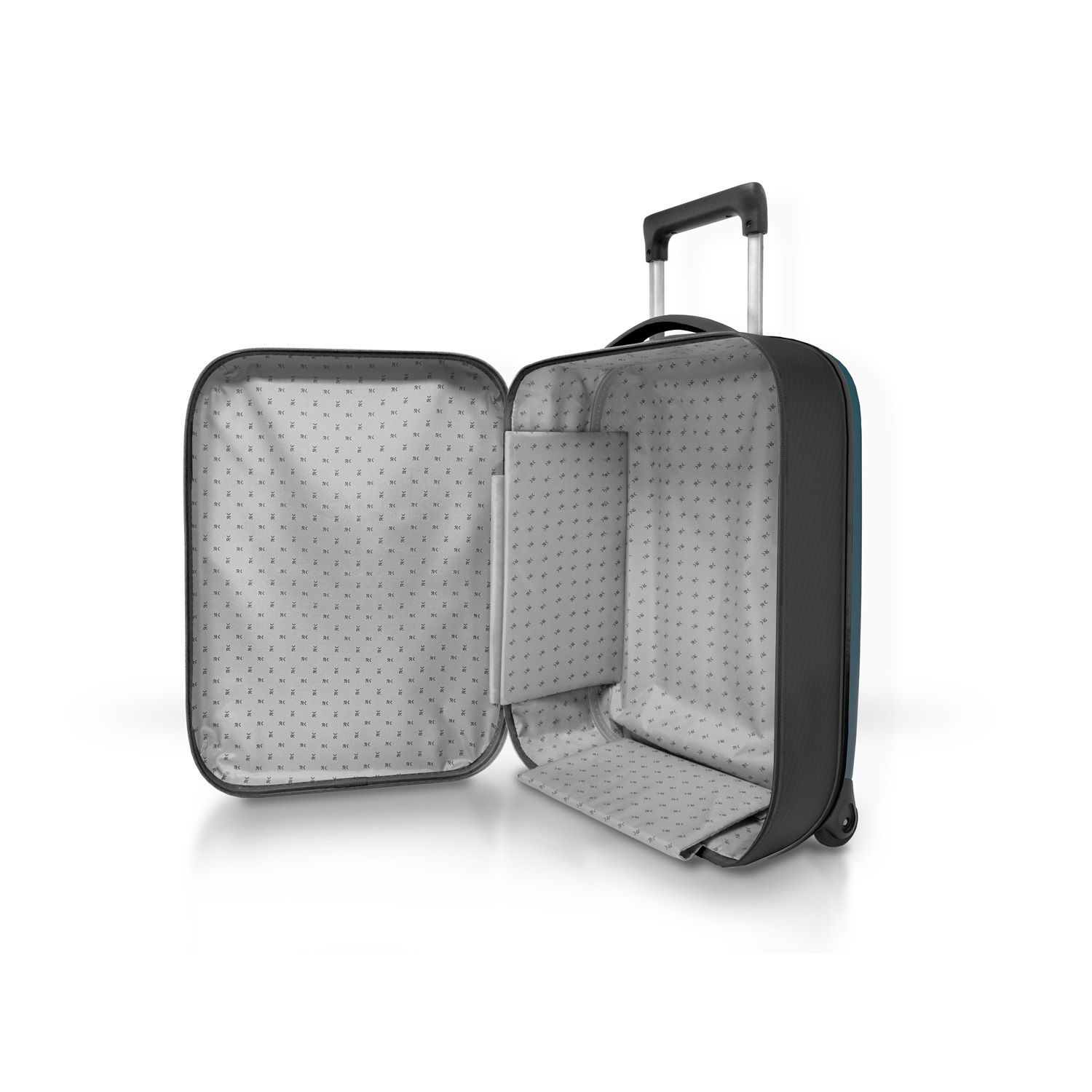 Чемодан складной Rollink Vega II 55x40x20 см, 2 колеса, сине-зеленый