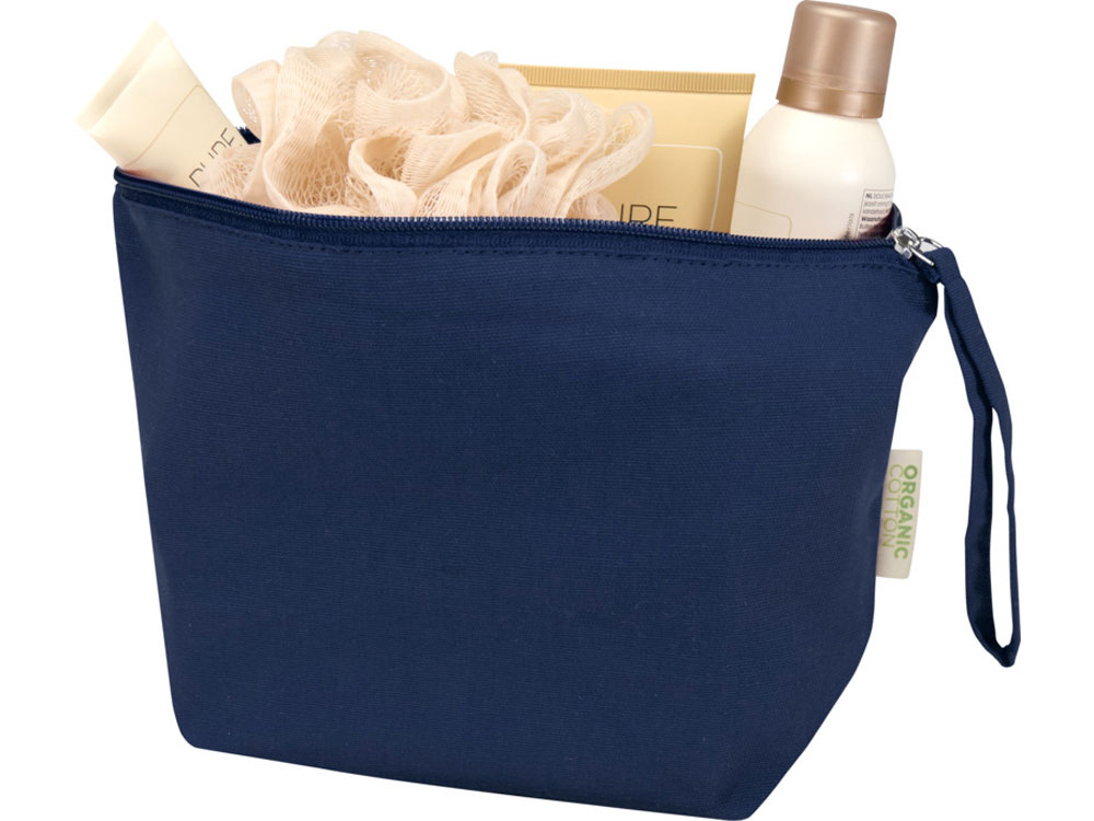 Косметичка Odisha из органического материала OCS, 180 г/м², 3 л, темно-синий