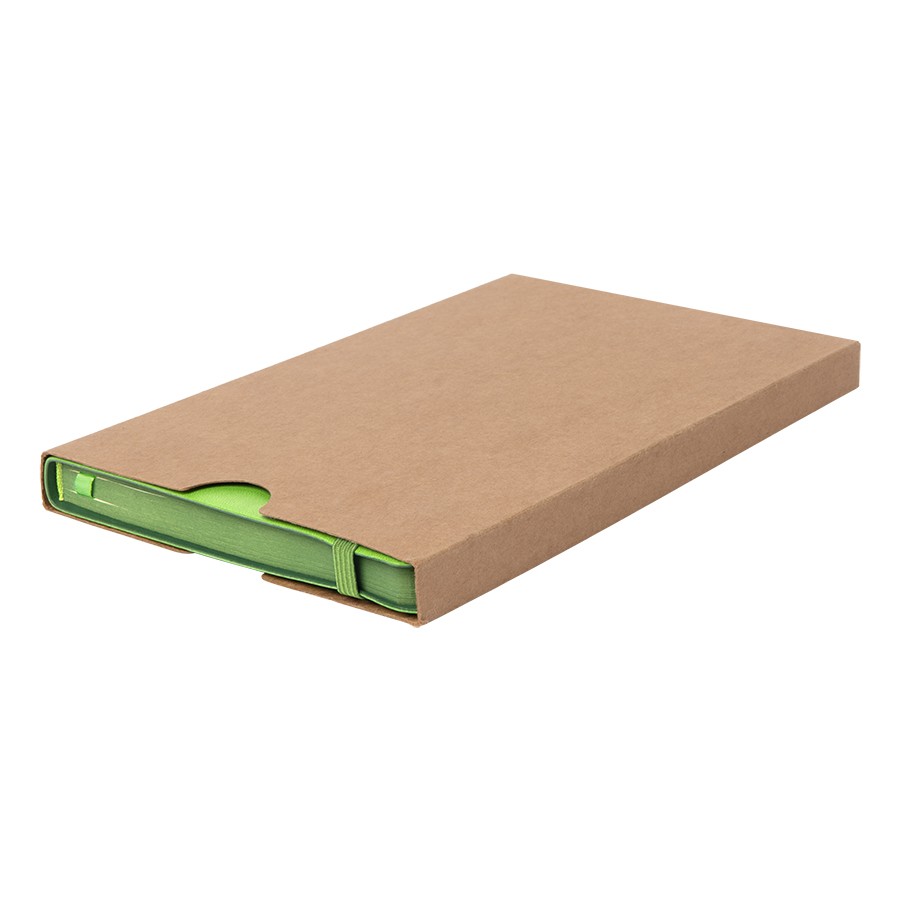 Бизнес-блокнот "RILY", формат А5,  зеленое яблоко, блок в точку