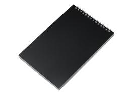 Блокнот на пружине в пластиковой обложке А5, черный