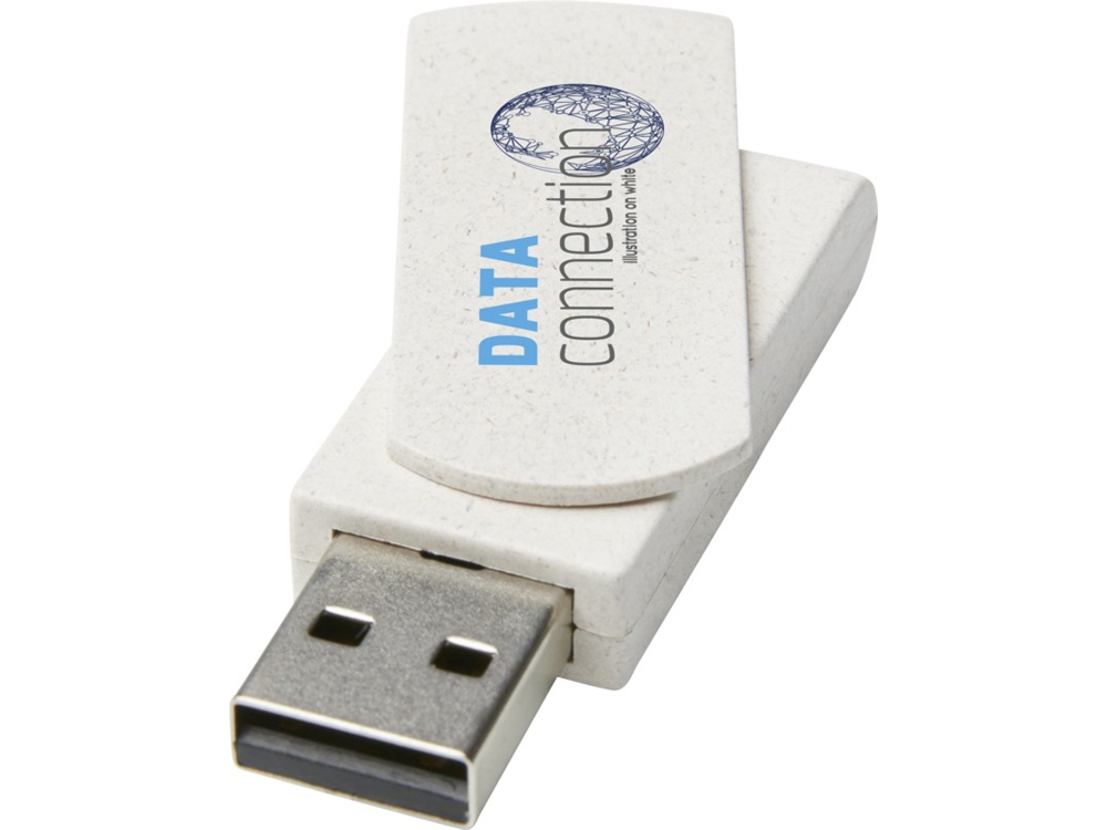 Rotate, USB-накопитель объемом 16 ГБ из пшеничной соломы, бежевый