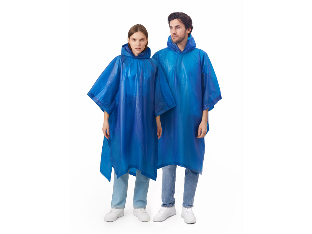 Пончо Hawaii c чехлом унисекс, классический синий