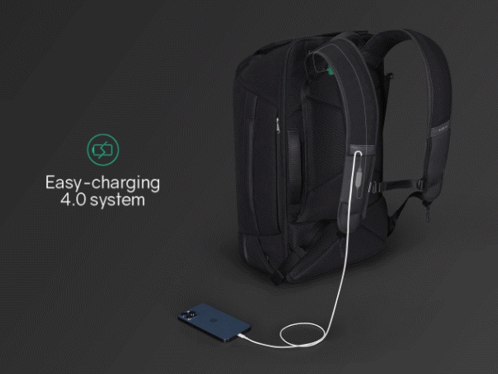 Антикражный рюкзак-трансформер Clickpack Travlo для ноутбука 16, черный Антикражный рюкзак-трансформер Clickpack Travlo для ноутбука 16, черный