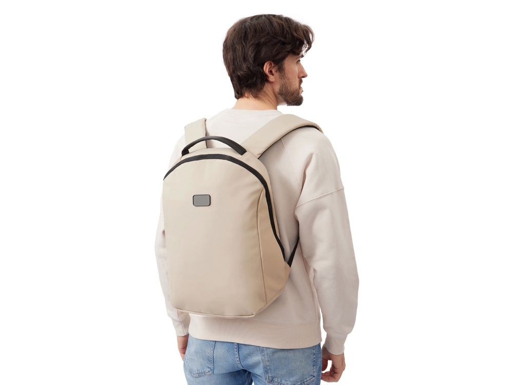 Рюкзак Sofit для ноутбука из экокожи, бежевый