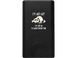 Внешний беспроводной аккумулятор 2-в-1 с функцией зарядки Apple Watch, QC/PD AtomIQ, 10000 мАч, черный с тампопечатью