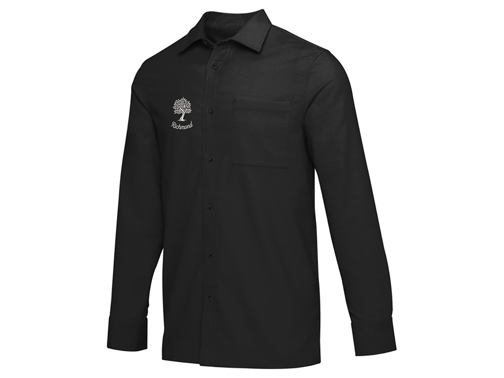 Alum вельветовая рубашка унисекс - сплошной черный