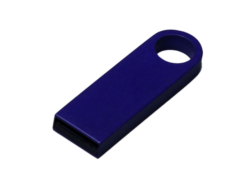USB 3.0-флешка на 32 Гб с мини чипом и круглым отверстием, синий