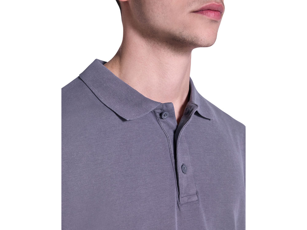 Рубашка поло Cobain унисекс, серо-голубой выстиранный