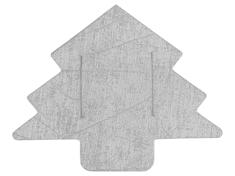 Новогодняя бирка для пледов Елочка, серебристый Новогодняя бирка для пледов Елочка, серебристый