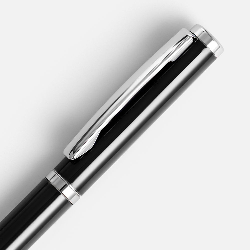Ручка шариковая Hotel Cap с колпачком, черная