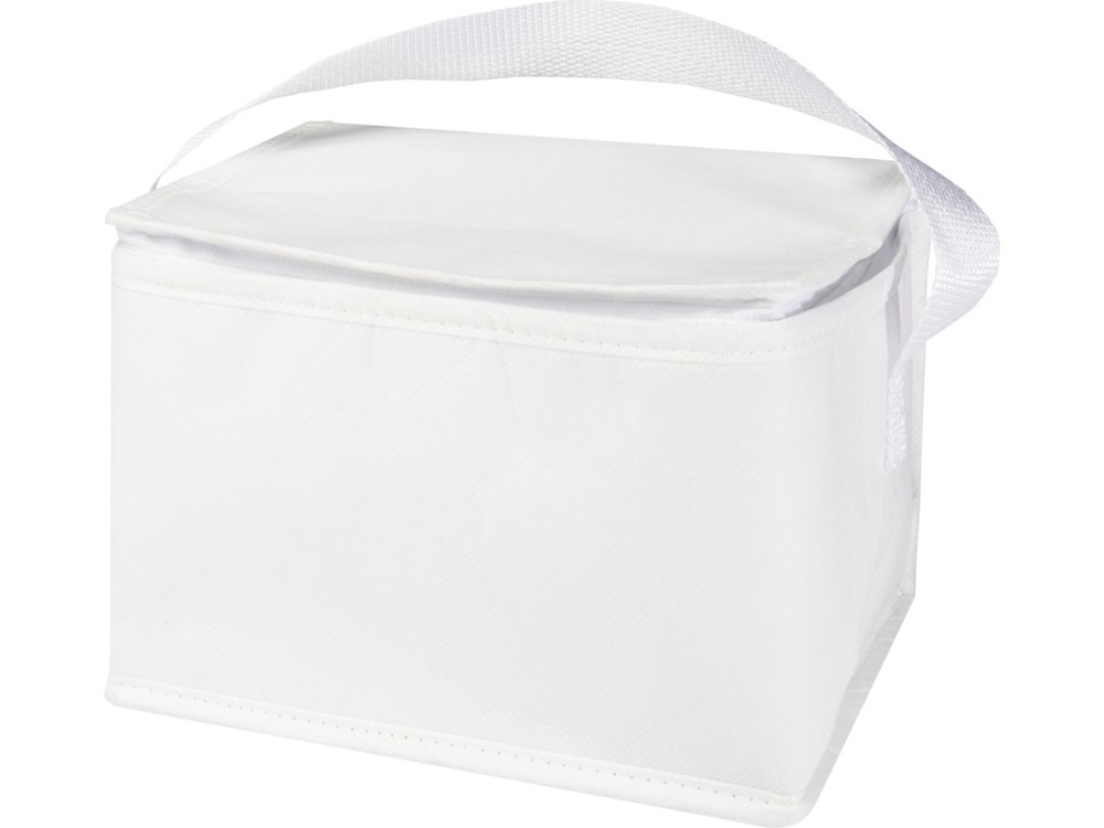 Spectrum нетканая сумка-холодильник, 4 л, на 6 банок, из переработанных материалов, белый