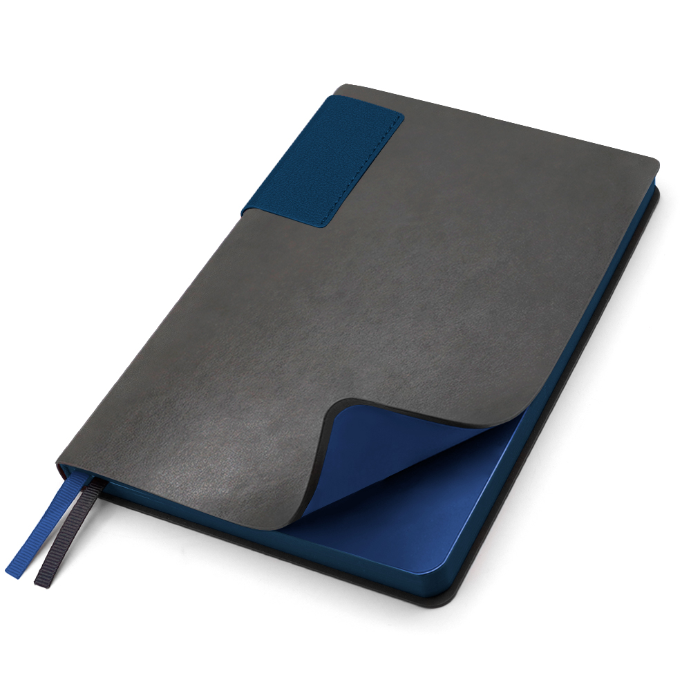 Ежедневник A5 недатированный Molfetta в мягком переплёте, серо-синий