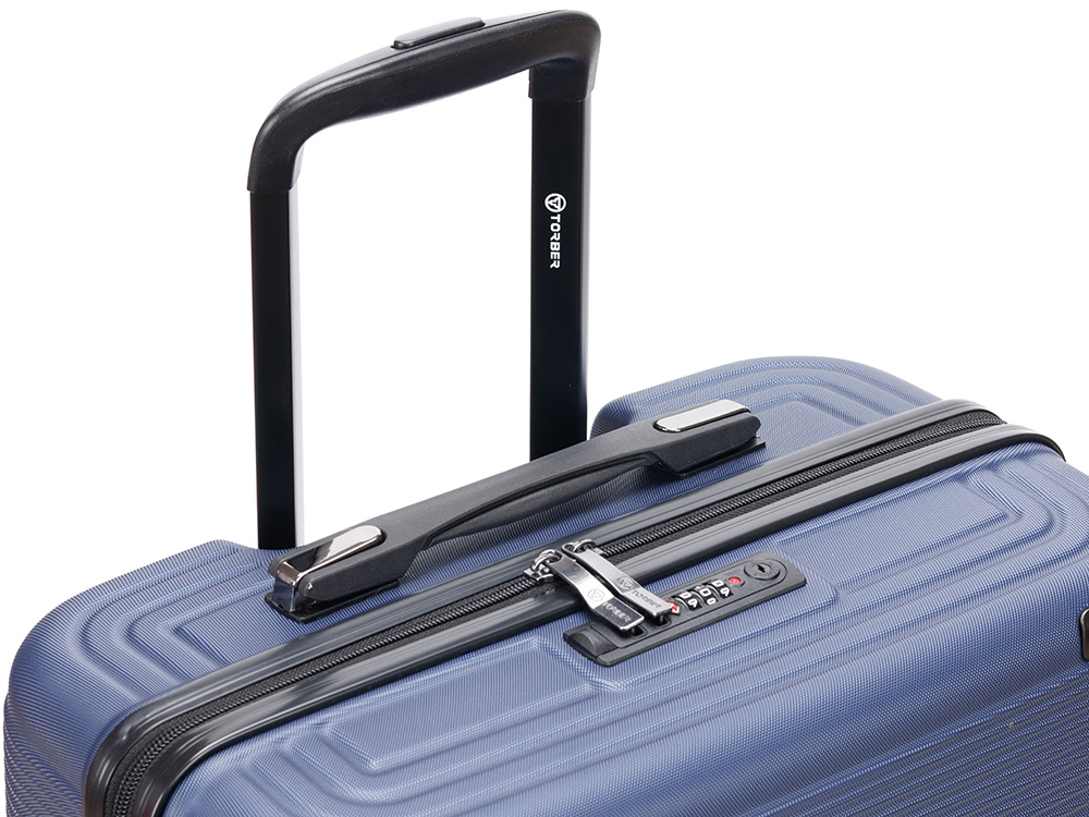 Чемодан TORBER Onego, синий, ABS-пластик, 69,5 х 46 х 26 см, 69 л