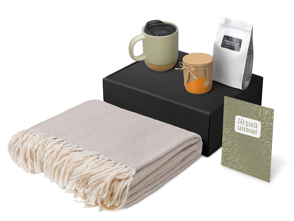 Подарочный набор Re:y. Nest с пледом, кружкой и вареньем Подарочный набор Re:y. Nest с пледом, кружкой и вареньем