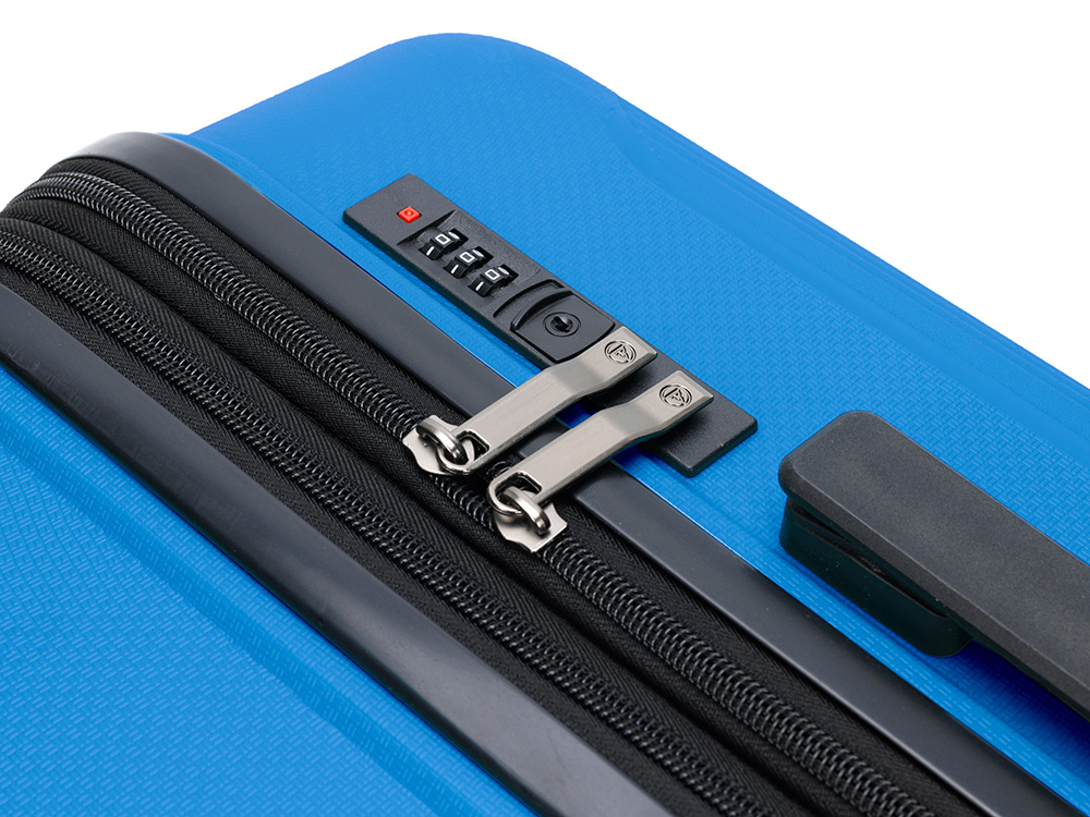Чемодан TORBER В Отпуск, ярко-синий, полипропилен, 65,5 х 43,5 х 26 см, 62 л