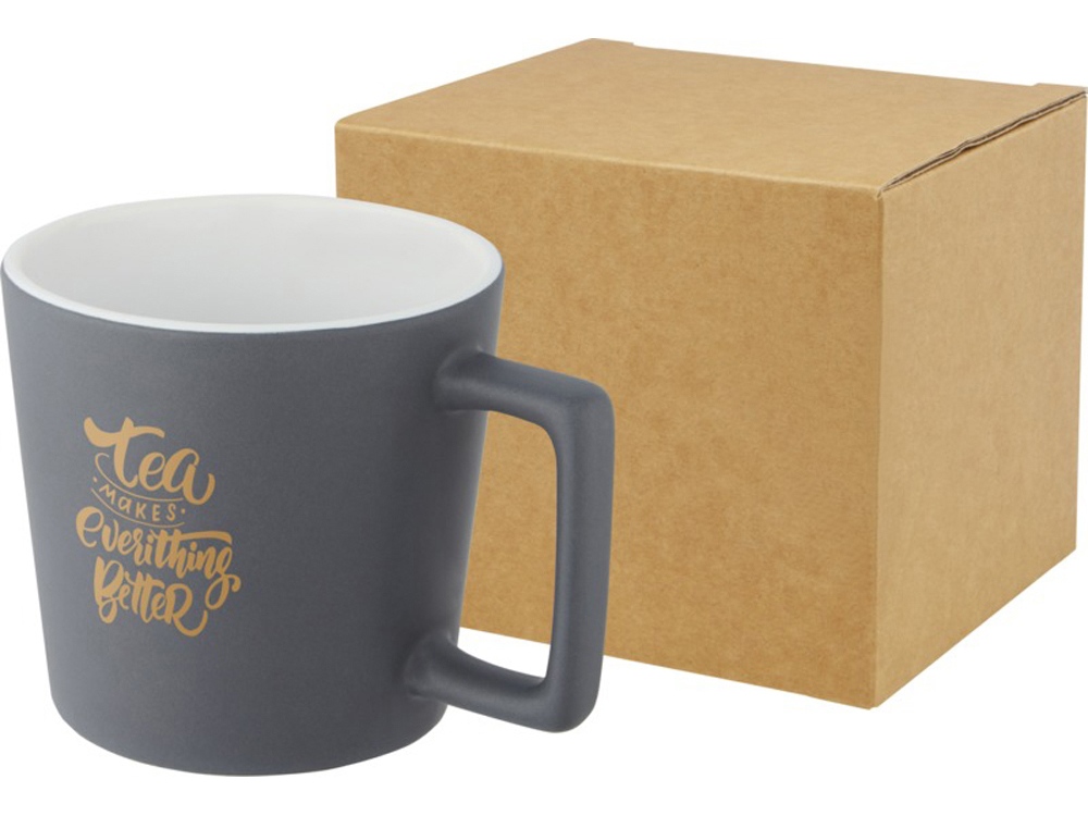 Cali Керамическая кружка объемом 370 мл с матовой отделкой, черный матовый