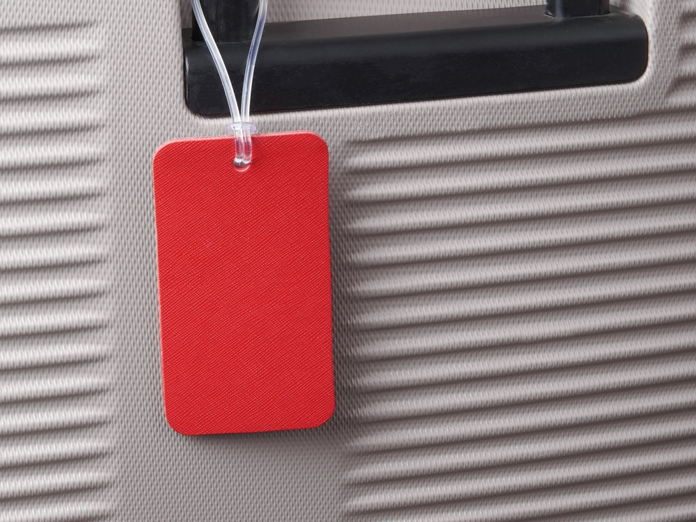 Багажная бирка Favor на силиконовой петле, красный