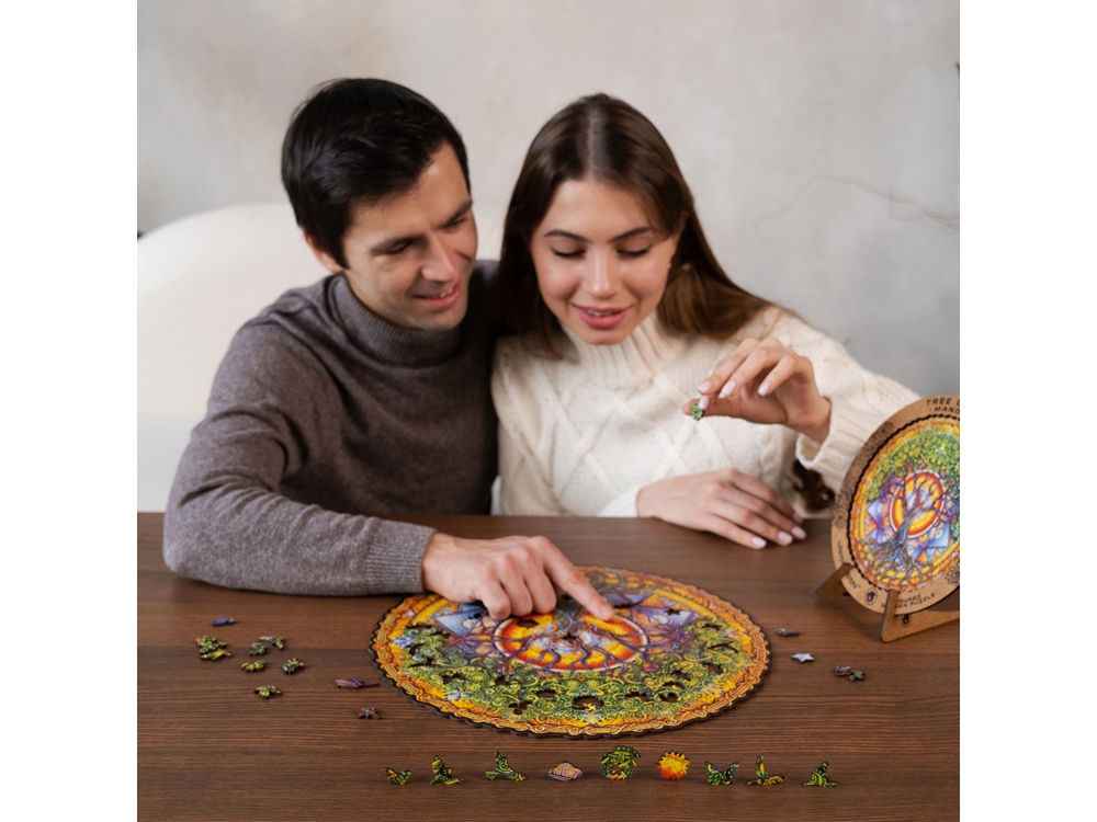 Деревянный пазл мандала Дерево жизни