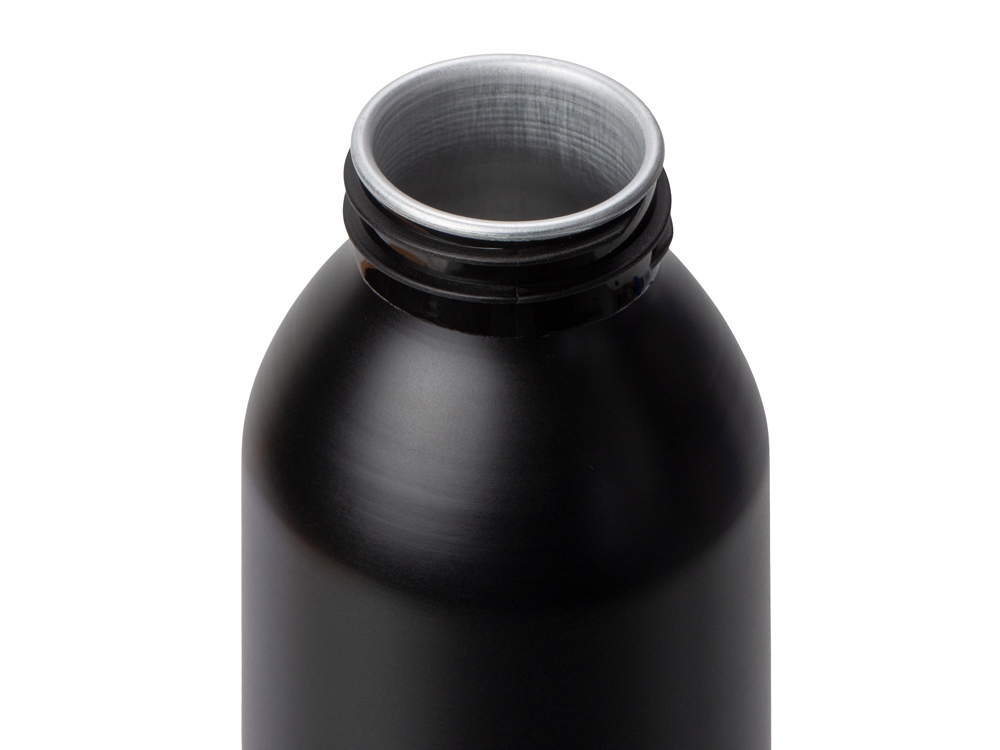 Алюминиевая бутылка для воды с ручкой Plain Alu, 650 мл, черный