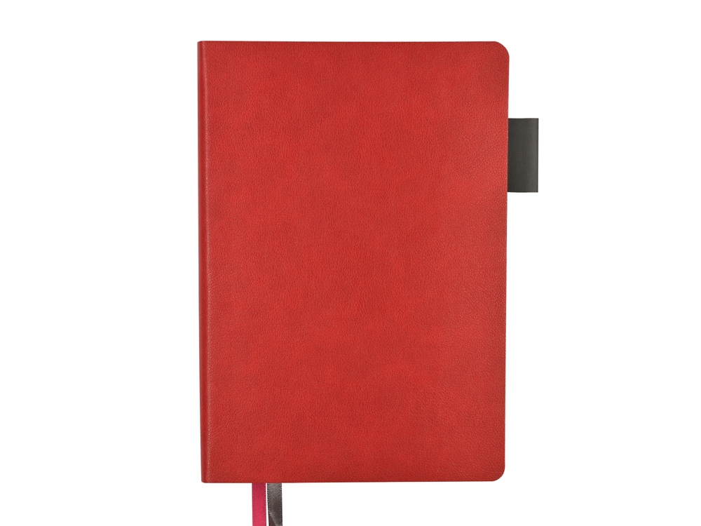 Ежедневник А5 датированный Boston 2026, красный с серым обрезом Ежедневник А5 датированный Boston 2026, красный с серым обрезом