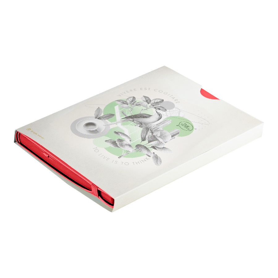 Бизнес-блокнот "RILY", формат А5,  красный, блок в точку