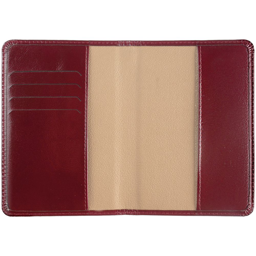 Обложка для паспорта Signature, бордовая Обложка для паспорта Signature, бордовая