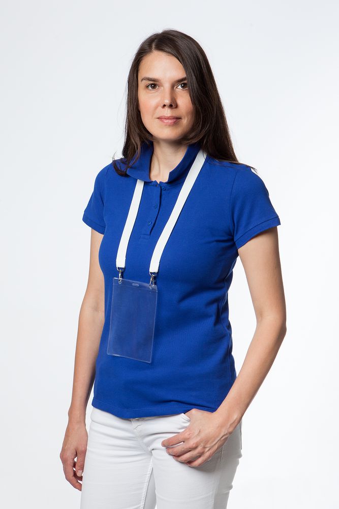 Лента для бейджа с 2 карабинами Carabine Duo, белая Лента для бейджа с 2 карабинами Carabine Duo, белая