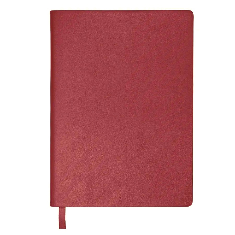 Бизнес-блокнот LADY, формат А5, бордовый, блок в клетку