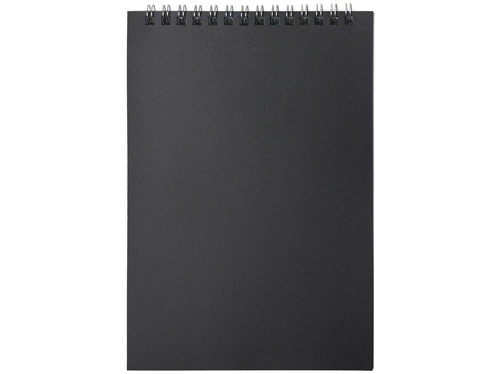 Блокнот на пружине в пластиковой обложке А5, черный