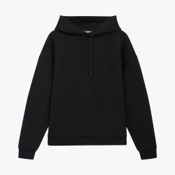 Худи релакс унисекс Баланс, с начесом, черный, размер 3XL/4XL