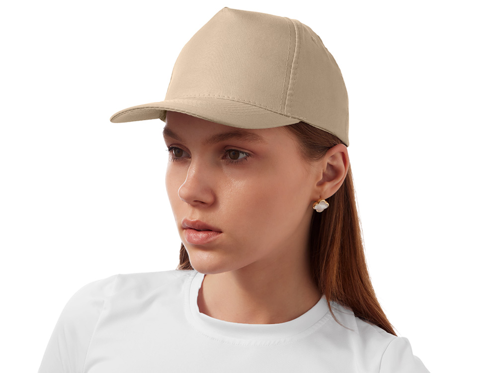 Бейсболка Poly 5-ти панельная 120 гр, песочный