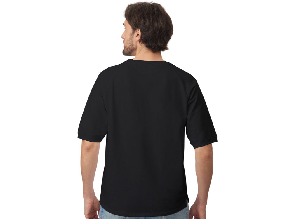 Свитшот с коротким рукавом реглан, черный