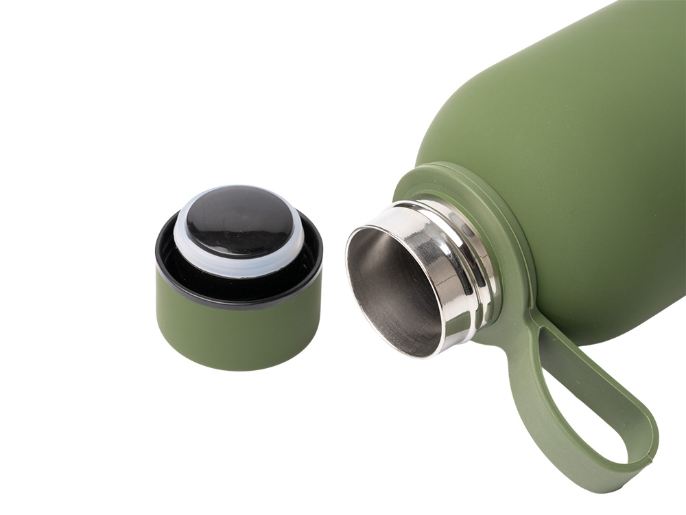 Термобутылка из переработанной нержавеющей стали 500 мл Сивас (SIVAS), темно- зеленый