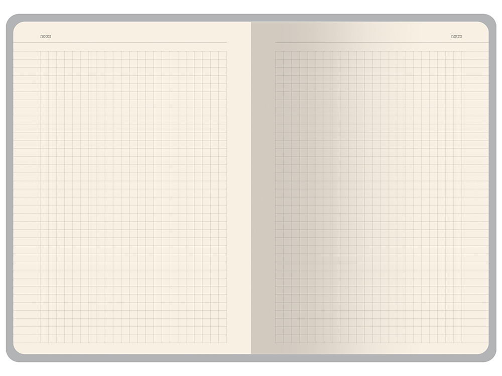 Бизнес-тетрадь А5 Pragmatic Contrast, 40 листов в клетку, серый с черным срезом